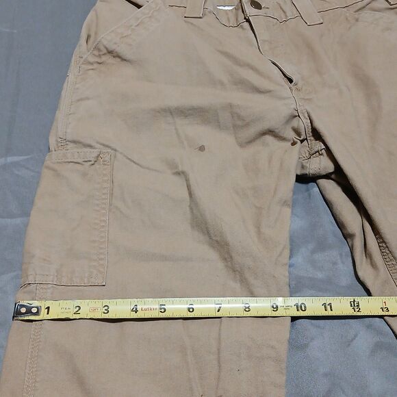 Carhartt Pants Mens 32x30 Beige Cargo Carpenter B151 DKH Loose Original Fit Work - Picture 11 of 15